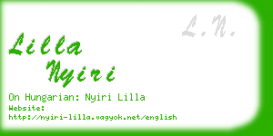 lilla nyiri business card